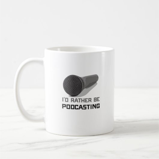 Funny, ich würde eher Podcasting sein Kaffeetasse (Links)