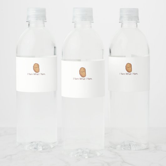 Funny Ich Yam, was ich für Männer, Frauen und Juge Wasserflaschenetikett (Flaschen)