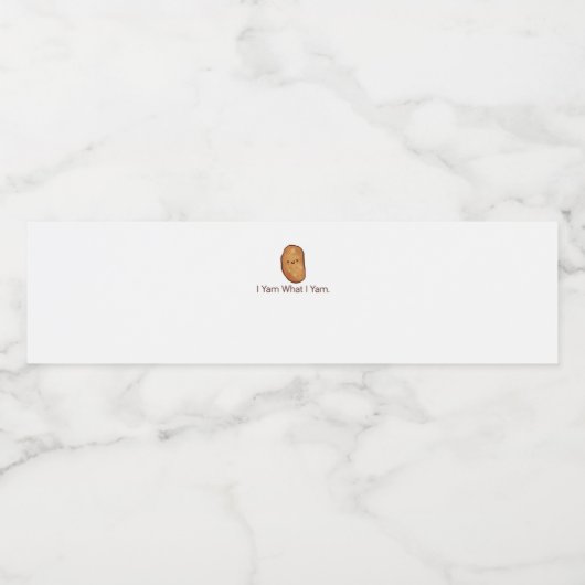 Funny Ich Yam, was ich für Männer, Frauen und Juge Wasserflaschenetikett (Einzelnes Label)