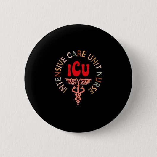 Funny Icu Nurse Intensive Care Unit Nurse Emergenc Button (Vorderseite)