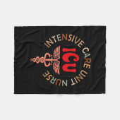 Funny Icu Nurse Intensive Care Unit Nurse Emergenc Fleecedecke (Vorderseite (Horizontal))