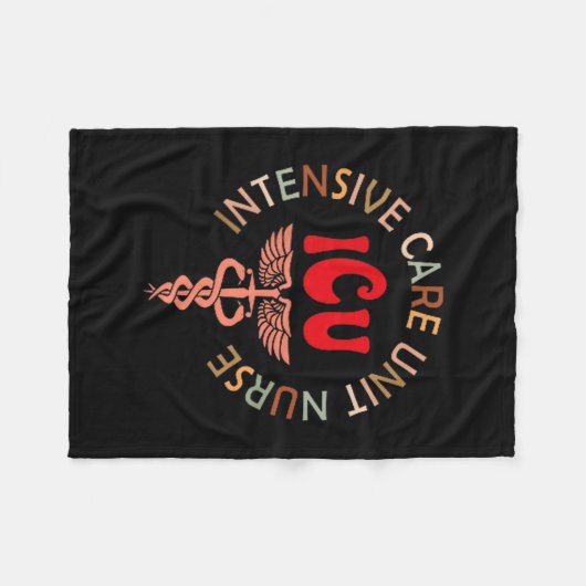 Funny Icu Nurse Intensive Care Unit Nurse Emergenc Fleecedecke (Vorderseite (Horizontal))