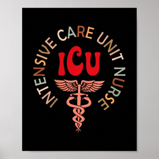 Funny Icu Nurse Intensive Care Unit Nurse Emergenc Poster (Vorne)