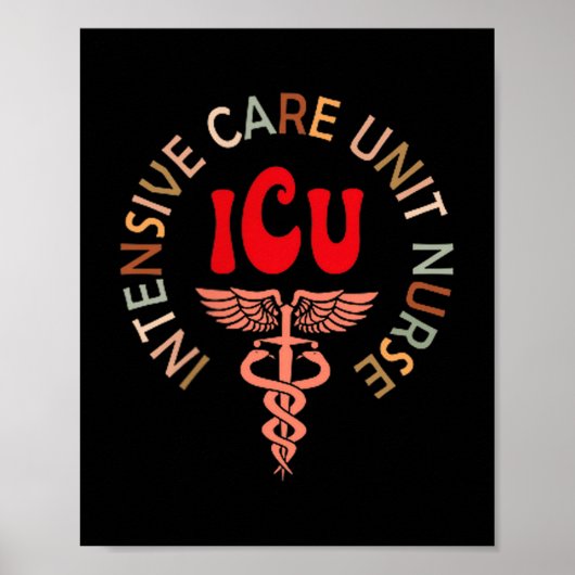 Funny Icu Nurse Intensive Care Unit Nurse Emergenc Poster (Vorne)