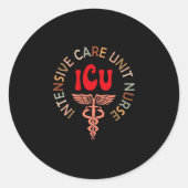 Funny Icu Nurse Intensive Care Unit Nurse Emergenc Runder Aufkleber (Vorderseite)