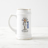 Funny ICU Nurse T - Shirt und Geschenke Bierglas (Links)