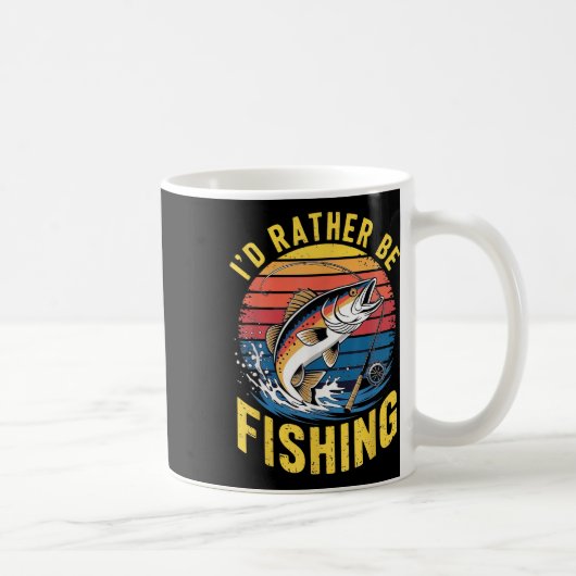 Funny Id eher B Fishing-Design Männer Boy Fisher Kaffeetasse (Rechts)