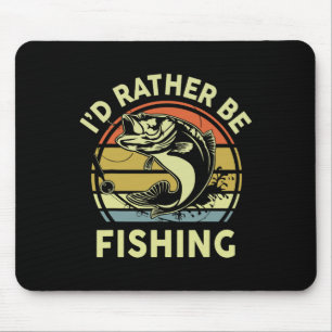 Funny Id eher Fishing-Shirt Männer Frauen Junge Ki Mousepad