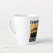 Funny "I'd Rather Be Bowling" Quote Milchtasse (Linke Ecke)