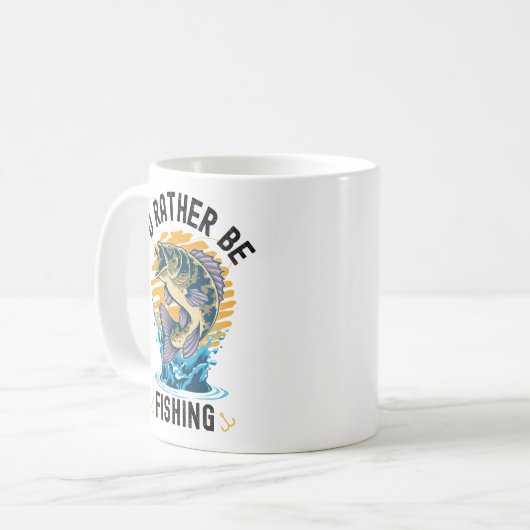 Funny I'd rather be fishing Kaffeetasse (Vorderseite Links)