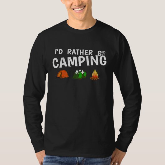 Funny Id statt Camping T-Shirt (Vorderseite)