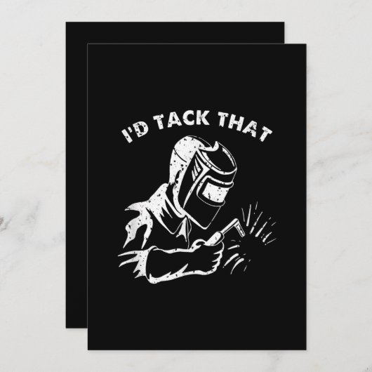 Funny Id Tack, der Weld Welder Geschenke für Männe Ankündigung (Vorne/Hinten)