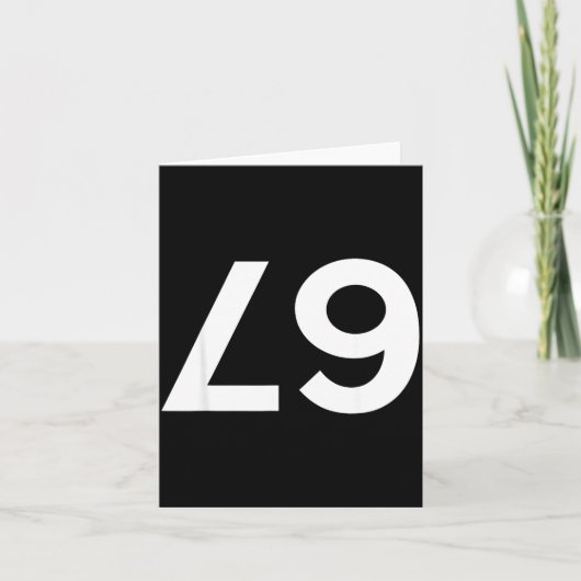 Funny Ide Down Backwards 67 Meme  Karte (Vorderseite)