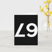 Funny Ide Down Backwards 67 Meme  Karte (Gelbe Blume)