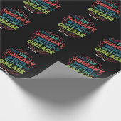Funny Idiom Retro Squeaky Wheel lässt Fett Geschenkpapier (Ecke)