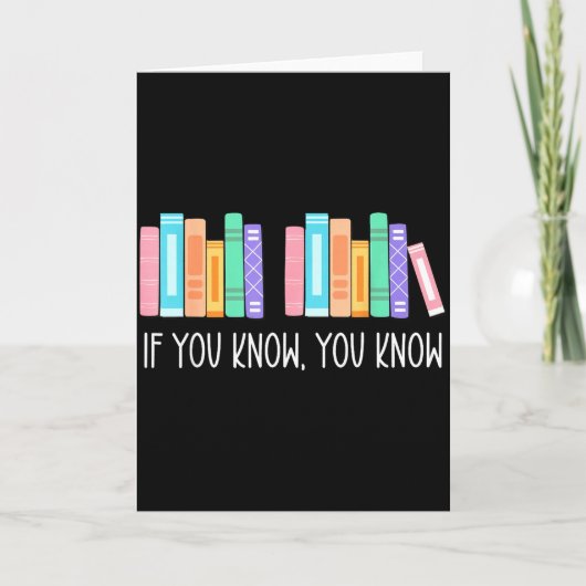 Funny If You Know You Know 6 7 Reading Books Merry Karte (Vorderseite)