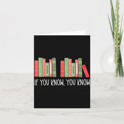 Funny If You Know You Know 6 7 Reading Books Merry Karte (Vorderseite)