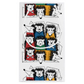 Funny Igel Abstraktes Muster Kleine Geschenktüte (Rückseite)