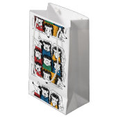 Funny Igel Abstraktes Muster Kleine Geschenktüte (Vorderseite Schrägansicht)