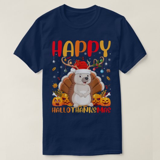 Funny Igel Animal Lover Happy Igel HelloThe T-Shirt (Design vorne)