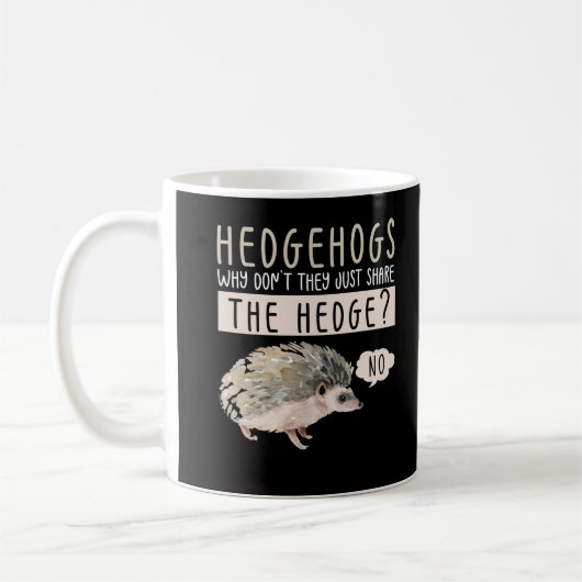 Funny Igel Animal Spaß Kaffeetasse (Links)