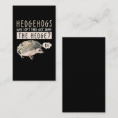 Funny Igel Animal Spaß Visitenkarte (Vorne/Hinten)