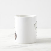 Funny Igel Cartoon Protester mit Platzierung Kaffeetasse (Mittel)