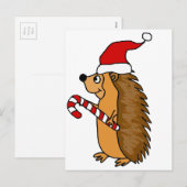 Funny Igel in der Weihnachtsmannmütze Weihnachten (Vorne/Hinten)