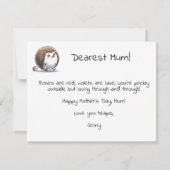 Funny Igel Pun Mother-Day-Geschenk (Rückseite)