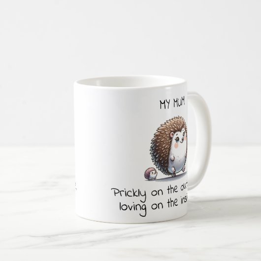 Funny Igel Pun Mother-Day-Geschenk Kaffeetasse (VorderseiteRechts)