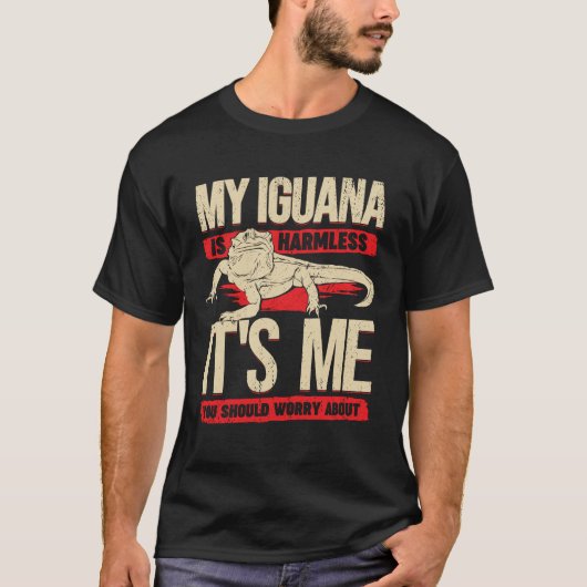 Funny Iguana Animal Lover Geschenk T-Shirt (Vorderseite)