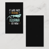 Funny Iguana Besitzer Haustier Spaß Lizard Zitat Visitenkarte (Vorne/Hinten)