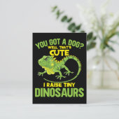 Funny Iguana Joke Dinosaurs Lizard Reptile Fun Postkarte (Stehend Vorderseite)
