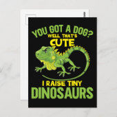 Funny Iguana Joke Dinosaurs Lizard Reptile Fun Postkarte (Vorne/Hinten)