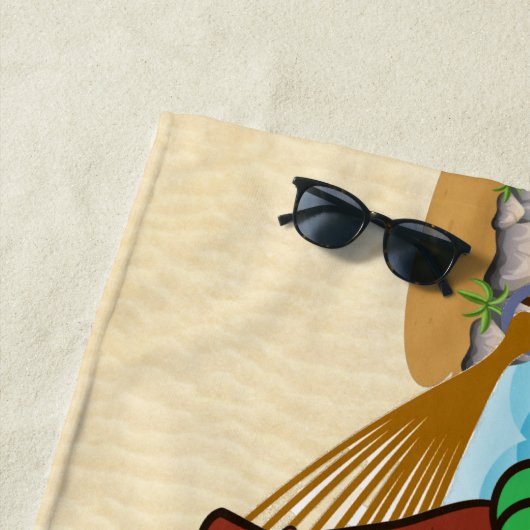 Funny Iguana OFF DUTY Strandtuch (Beispiel)