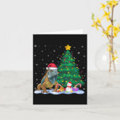 Funny Iguana Xmas Tree Lights Reindeer Hat Christm Karte (Gelbe Blume)