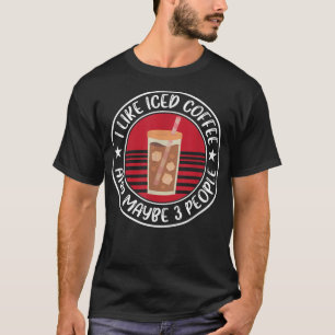 Funny Iice Coffee Design Espresso Lover T-Shirt