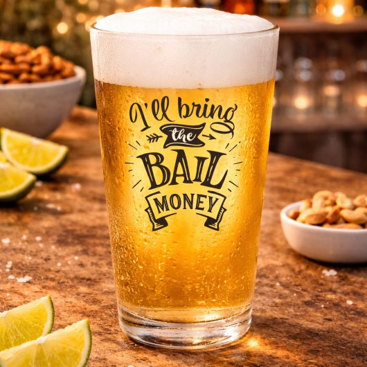 Funny Ill Bail Money Glas