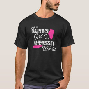 Funny Illinois Shirts Nur ein Illinois Mädchen in 