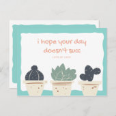 Funny Illustration Succulent Postkarte (Vorne/Hinten)