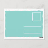 Funny Illustration Succulent Postkarte (Rückseite)