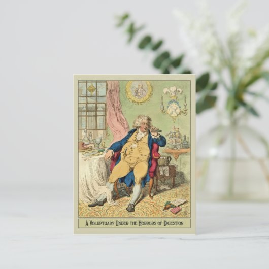 Funny Illustration von James Gillray Postkarte (Stehend Vorderseite)