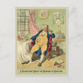 Funny Illustration von James Gillray Postkarte (Vorderseite)