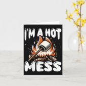 Funny Im A Hot Toasted Mess Fall Camping Smores Ma Karte (Gelbe Blume)