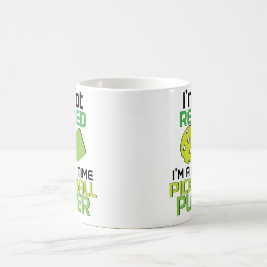 Funny Im A Pickleball Player Retirement Coffee Tas Kaffeetasse (Mittel)