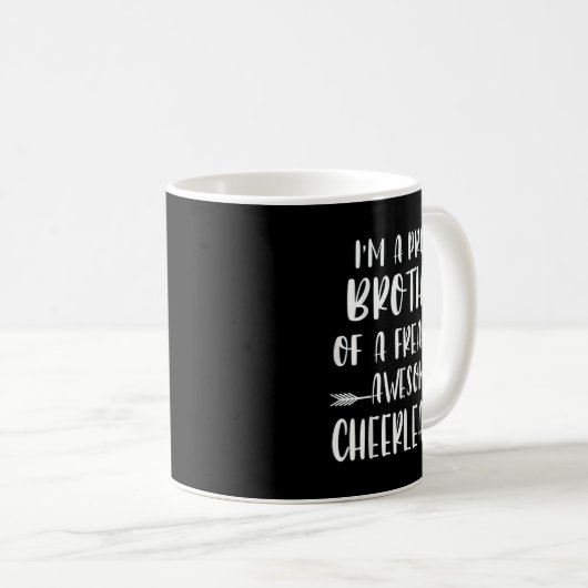Funny Im a Stolz Cheer Bruder eines Cheerleader Xm Kaffeetasse (VorderseiteRechts)