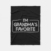 Funny I'm Grandma's Favorite Grandson Granddaughte Fleecedecke (Vorderseite)