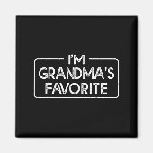 Funny I'm Grandma's Favorite Grandson Granddaughte Magnet (Vorne)