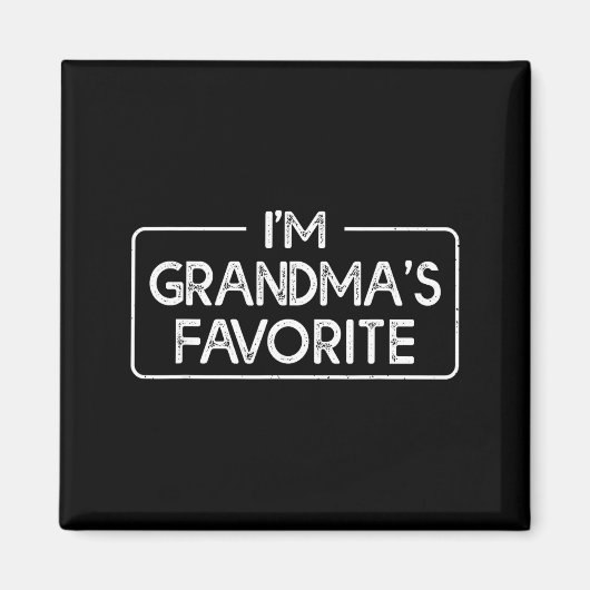 Funny I'm Grandma's Favorite Grandson Granddaughte Magnet (Vorne)