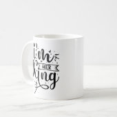 Funny Im ihr König Kaffeetasse (Vorderseite Links)